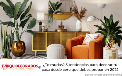 ¿Te mudas? 5 tendencias para decorar tu casa desde cero que debes probar en 2022.